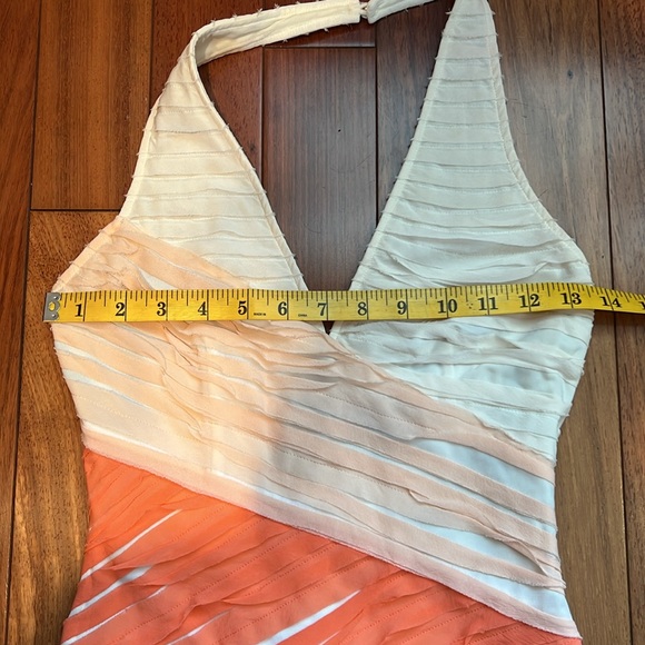 Peach, Orange & Red Halter Dress - Picture 9 of 11